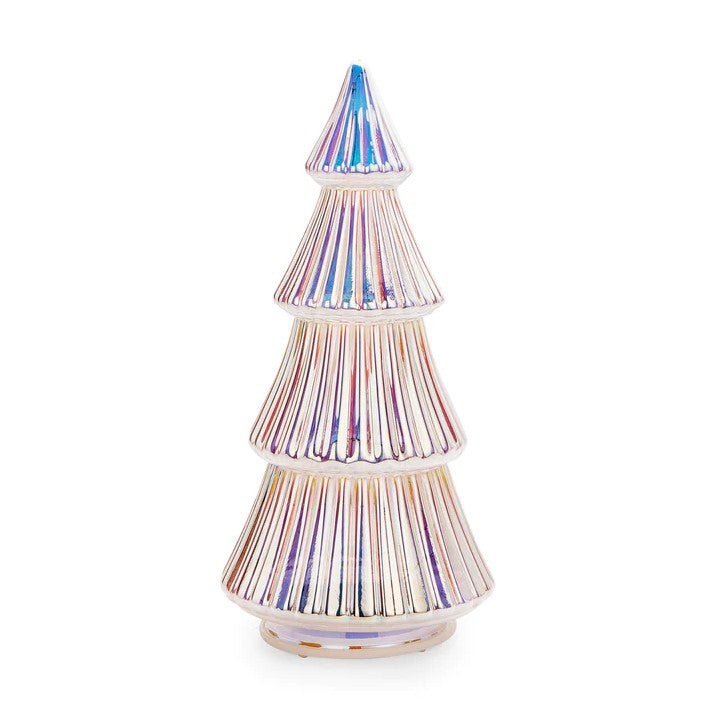 Iridescent LED Lighted Glass Tree