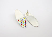 Load image into Gallery viewer, Enameled Oval Earrings
