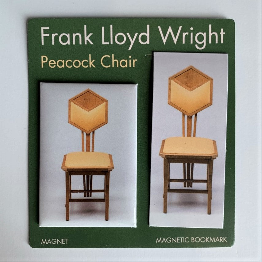 Magnet & Bookmark Set - Frank Lloyd Wright Peacock Chair