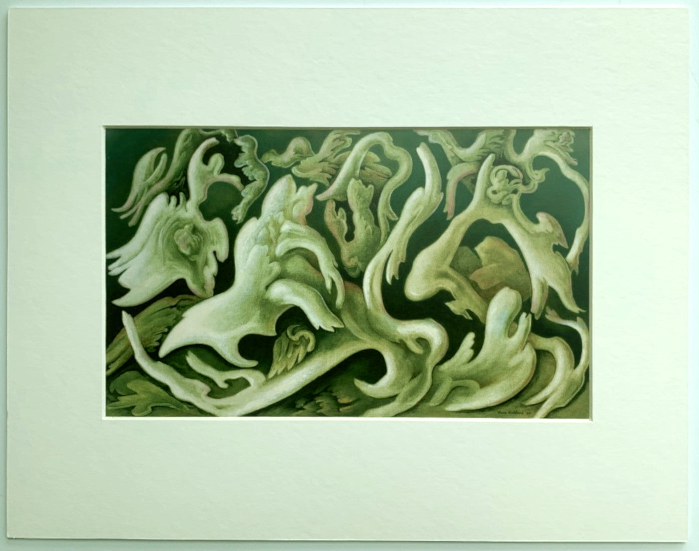 Moonlight at Timberline Matted Print Kirkland Museum