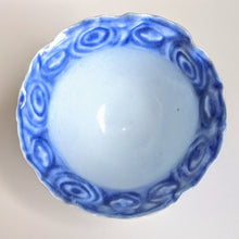Load image into Gallery viewer, Blue Bowl with Swirl Accents by Nan McKinnell
