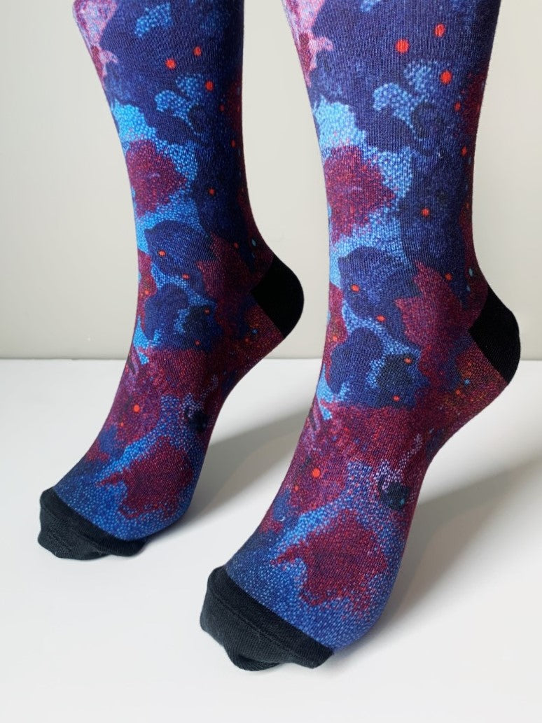 Kirkland Crew Socks - The Illusion of Floating Mysteries in Blue Space