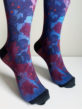Load image into Gallery viewer, Kirkland Crew Socks - The Illusion of Floating Mysteries in Blue Space
