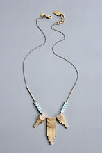 Load image into Gallery viewer, Art Deco Brass Pendant Necklace
