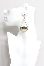 Load image into Gallery viewer, Glass and Jasper Art Deco Earrings
