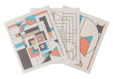 Load image into Gallery viewer, Frank Lloyd Wright Reusable Swedish Dish Cloths-Set Of 3
