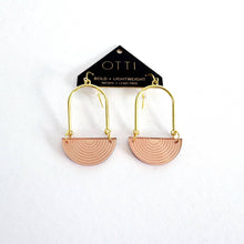 Load image into Gallery viewer, Half Moon Earrings in Rose Gold
