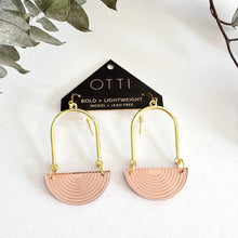 Load image into Gallery viewer, Half Moon Earrings in Rose Gold
