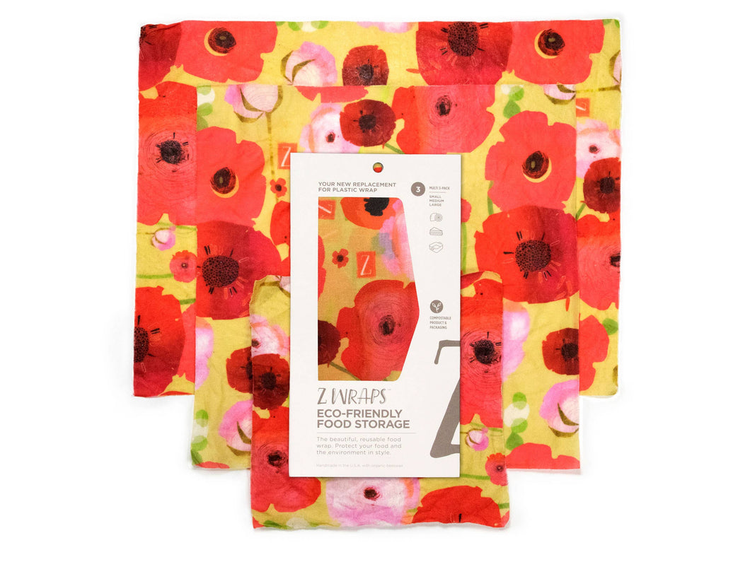 Z Wraps Set of 3 (S-1,M-1,L-1) Reusable Food Wraps