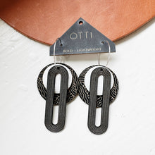 Load image into Gallery viewer, Architectural Earrings: B&amp;W Linework
