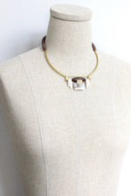 Load image into Gallery viewer, Burgundy and Jasper Art Deco Pendant Necklace
