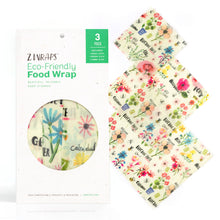 Load image into Gallery viewer, Z Wraps Set of 3 (S-1,M-1,L-1) Reusable Food Wraps
