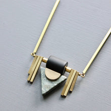 Load image into Gallery viewer, Green Jasper Art Deco Necklace
