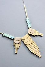 Load image into Gallery viewer, Art Deco Brass Pendant Necklace
