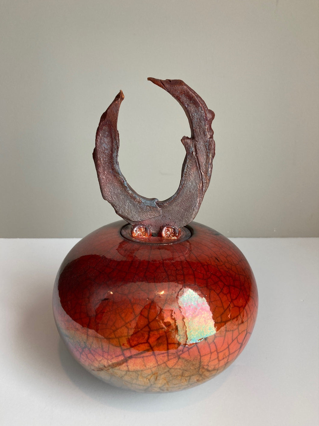 Red Antler Raku Pots by Bob Smith